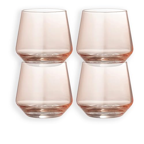 Bloomingville Blush Trinkglas, rund, 9,5 cm, 4 Stück von Bloomingville