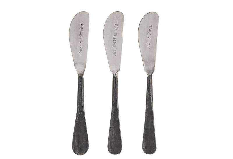 Bloomingville Buttermesser BloomingvilleFabricio Buttermesser, Silber, 3er Set von Bloomingville
