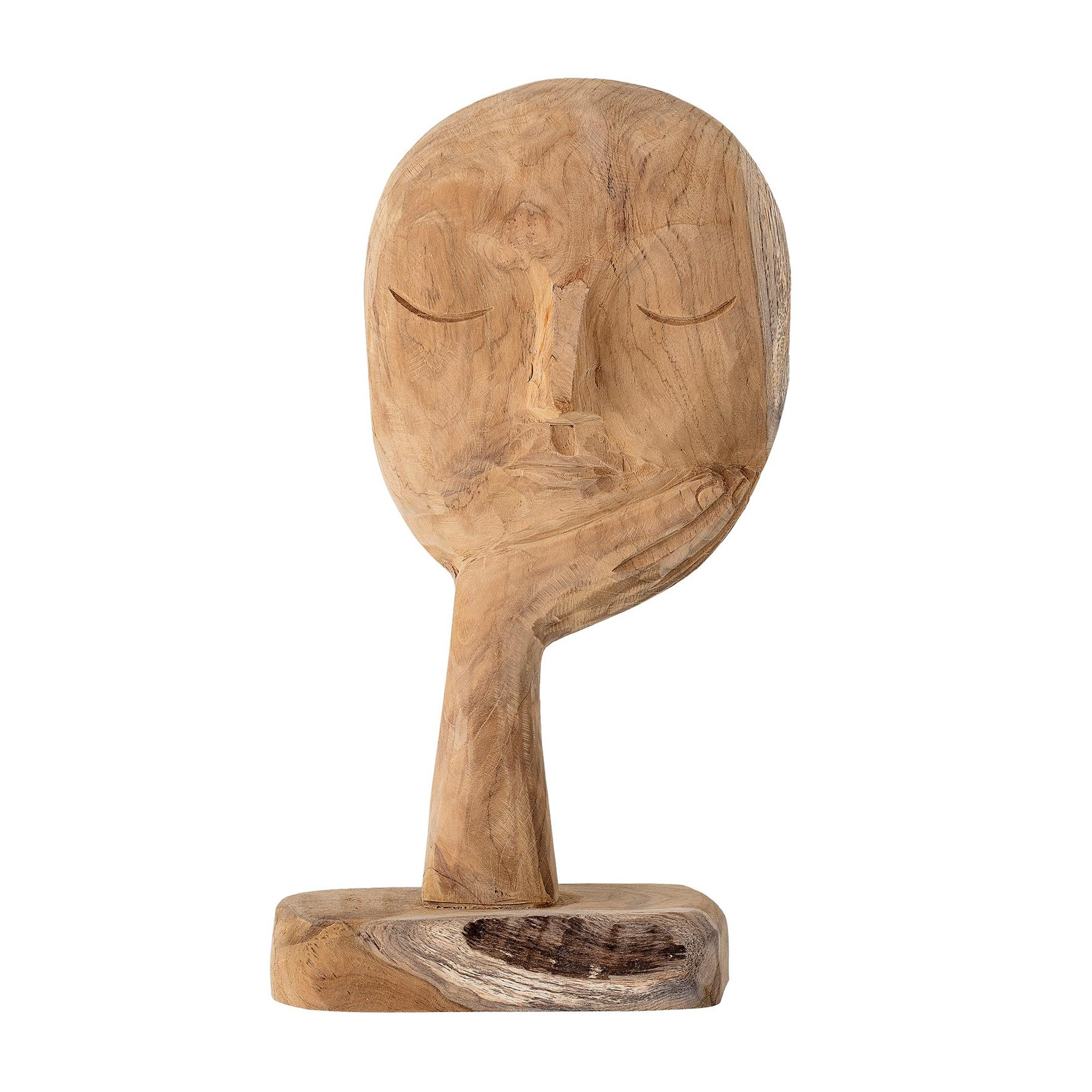 Bloomingville - Cacia Deko Skulptur - natur/LxBxH 18x10x35cm/Recyceltes Holz von Bloomingville