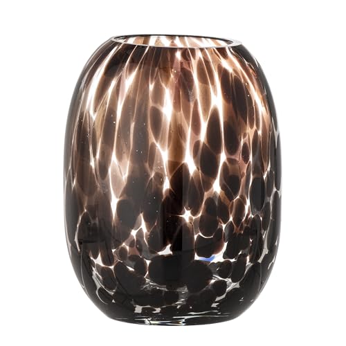 Bloomingville Crister Vase, in der Farbe Braun, aus Glas, Maße: D13xH17 cm, 82056999 von Bloomingville