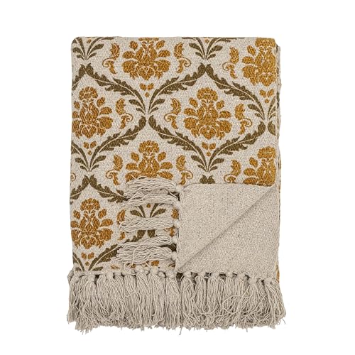 Bloomingville Decke Hanny Gelb 130x160 cm Wolldecke Throw von Bloomingville