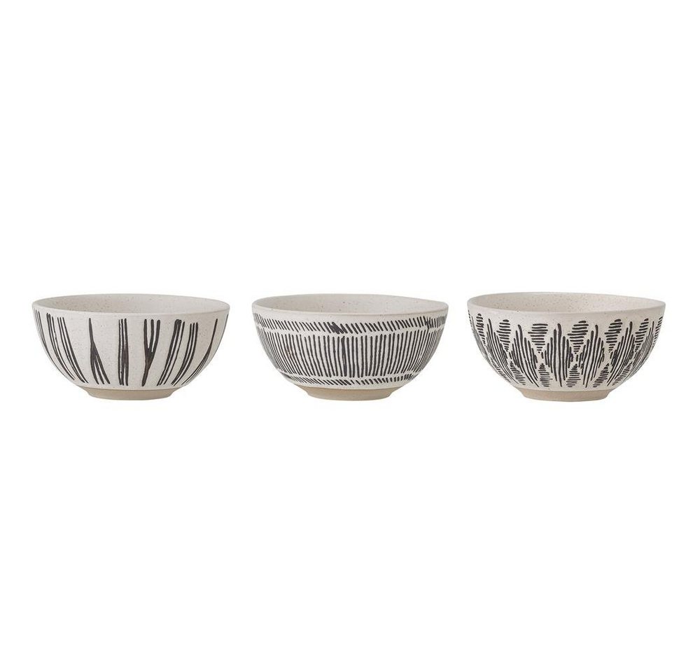 Bloomingville Dekoschale Eliana, Schale 3er Set Schwarz Steingut Schüssel Dekoschale Dekoschüssel dänisches Design Bloomingville Dekoschale Eliana, Schale 3er Set Schwarz Steingut Schüssel Dekoschale Dekoschüssel dänisches Design von Bloomingville