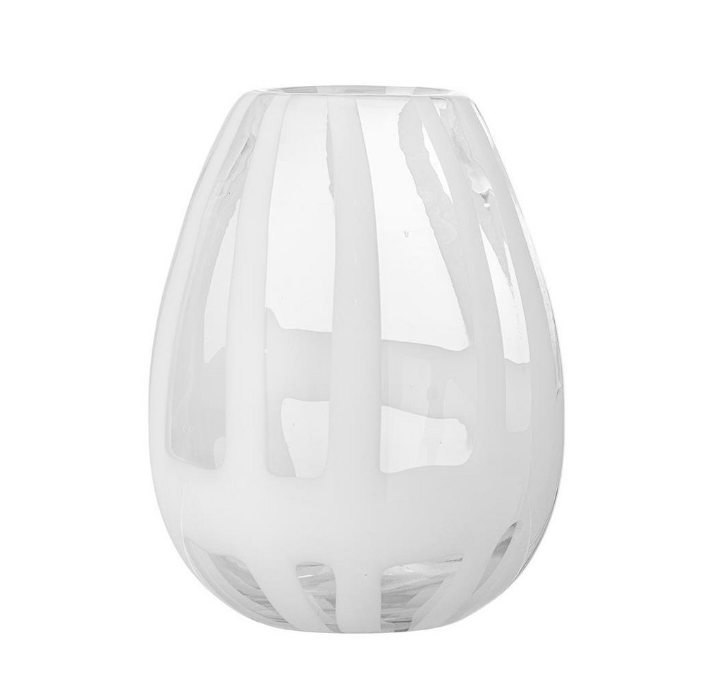 Bloomingville Dekovase Cosmin, Vase in Weiß, 18cm, aus Glas von Bloomingville