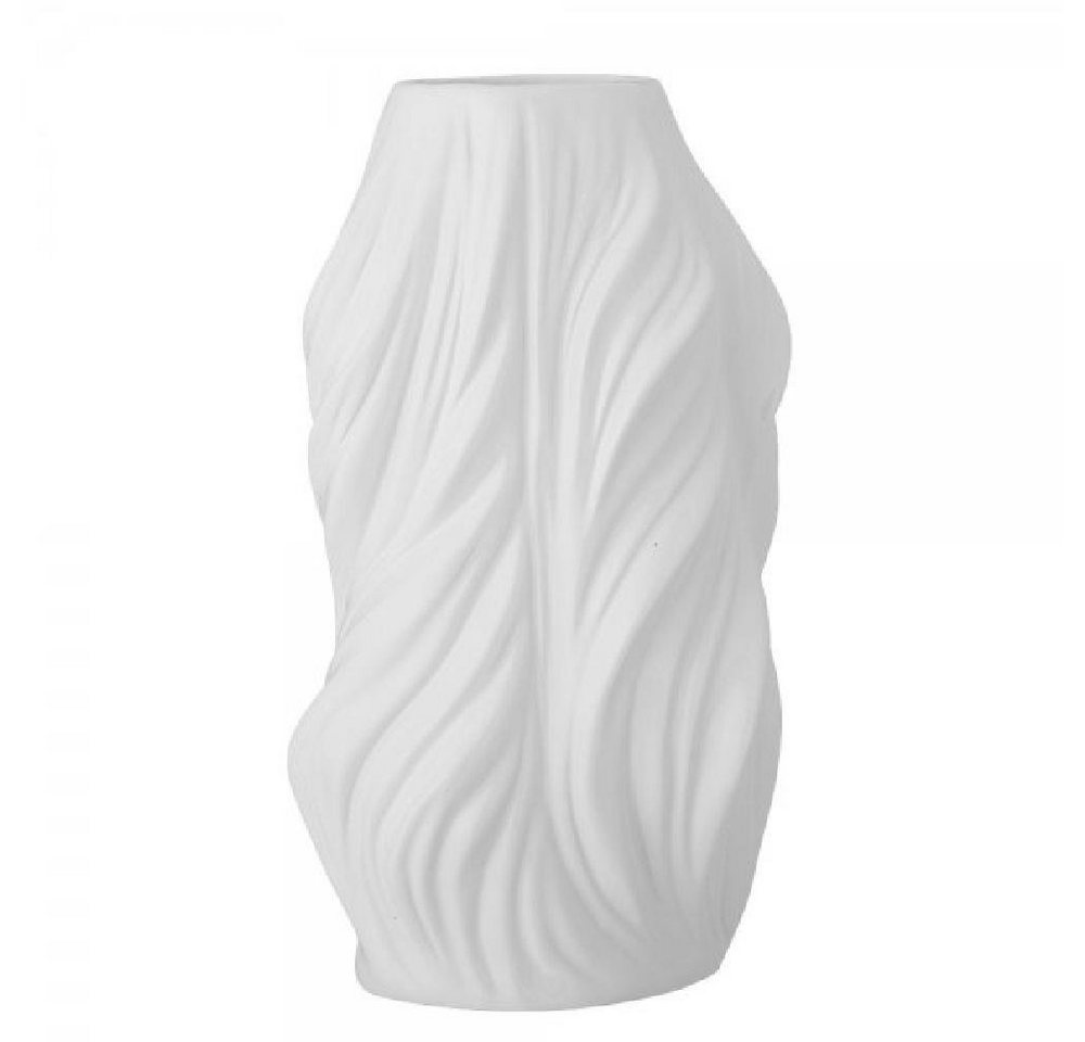 Bloomingville Dekovase Vase Sanak Steingut Weiß (14x26 cm) von Bloomingville