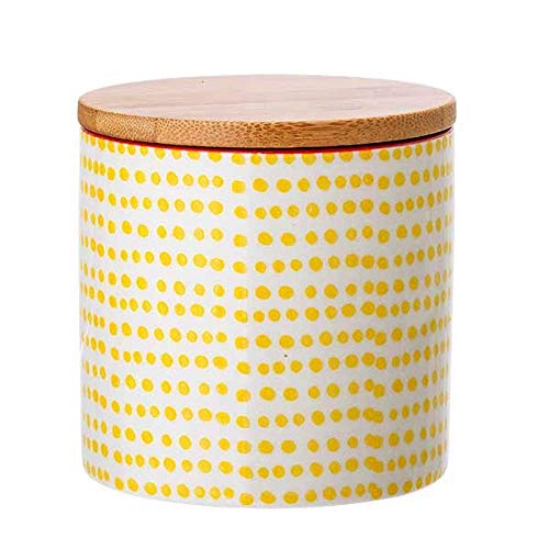 Bloomingville Dose Susie Aufbewahrung Behälter Topf Pott luftdicht Ø 10 x H 10 cm, gelb, Keramik, Bambus, fasst ca. 400 ml Bloomingville Dose Susie Aufbewahrung Behälter Topf Pott luftdicht Ø 10 x H 10 cm, gelb, Keramik, Bambus, fasst ca. 400 ml von Bloomingville