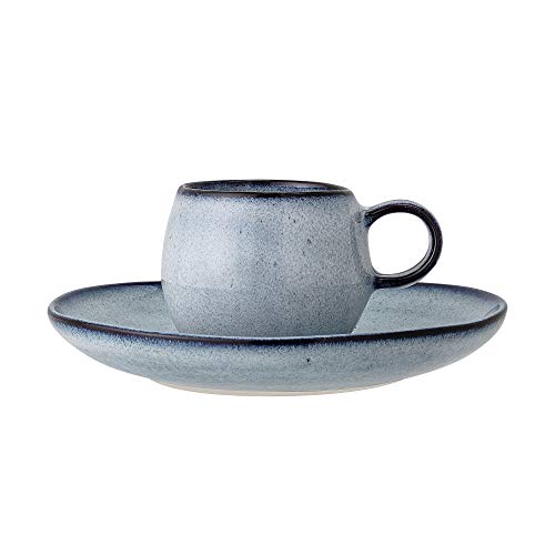 Bloomingville Espressotasse mit Untertasse Sandrine, blau, Keramik von Bloomingville