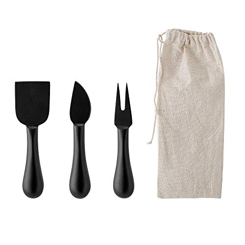 Bloomingville Käse Set, schwarz, rostfreier Stahl, 3er Set von Bloomingville