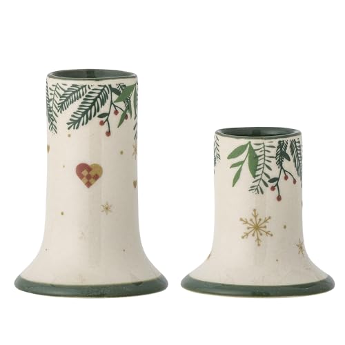 Bloomingville Kerzenhalter 2er Set Grazia in der Farbe Grün Weiß für je 1 Kerze Bloomingville Kerzenhalter 2er Set Grazia in der Farbe Grün Weiß für je 1 Kerze von Bloomingville