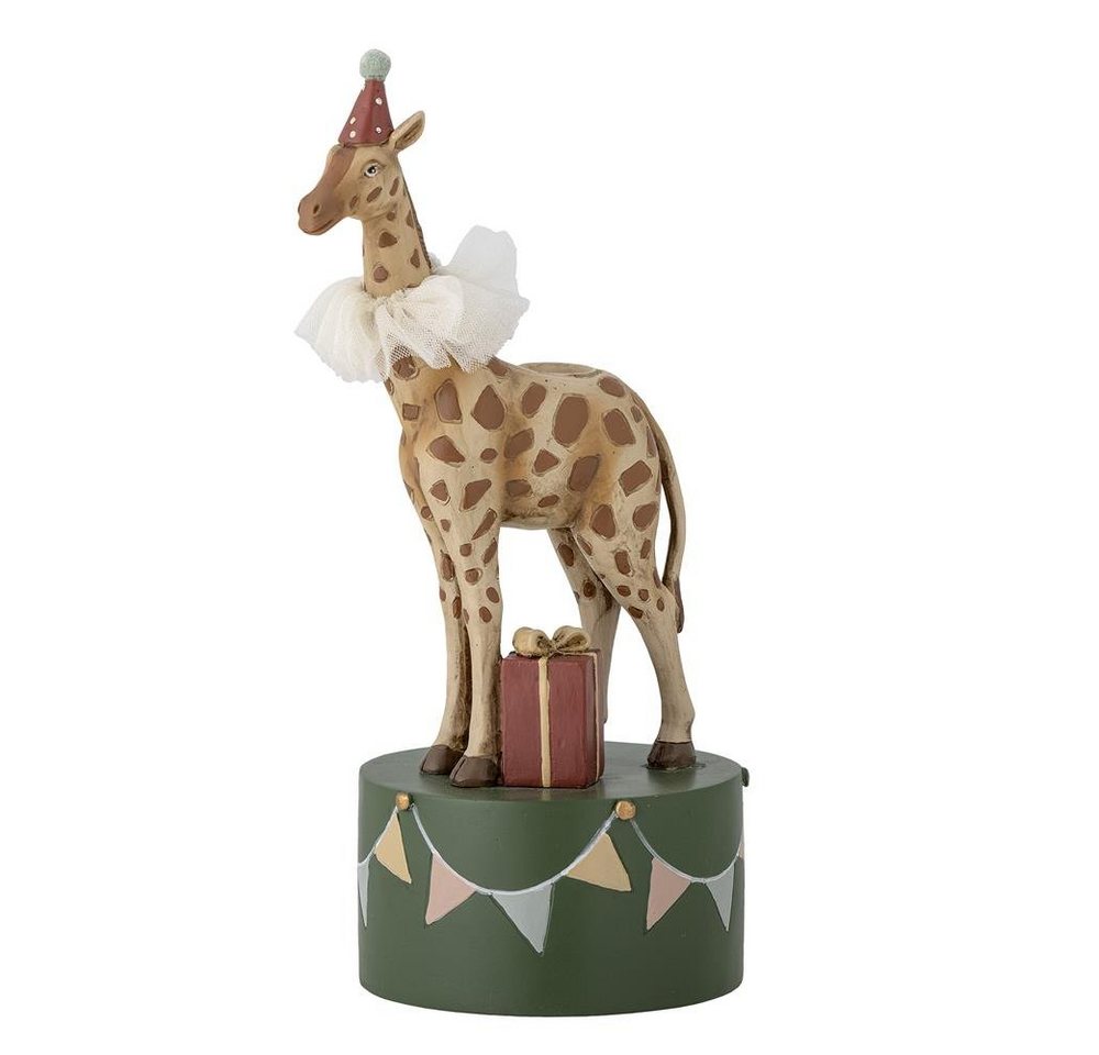 Bloomingville Kerzenständer Flor Zirkusgiraffe, 25cm Polyresin Kerzenhalter für Kindergeburtstag von Bloomingville