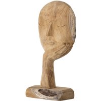 Bloomingville - Kopf Skulptur abstrakt H 35 cm, recyceltes Holz von Bloomingville