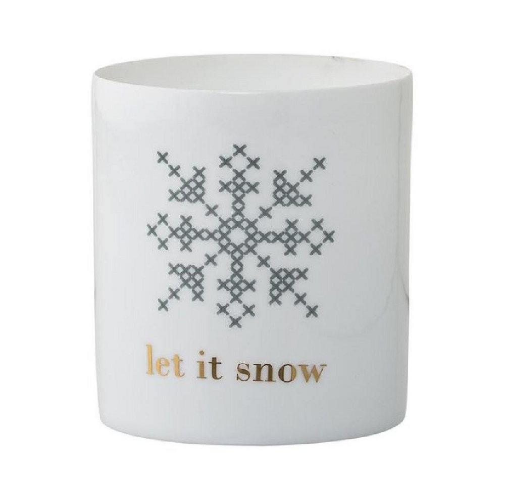 Bloomingville Windlicht Teelichthalter Let it snow von Bloomingville