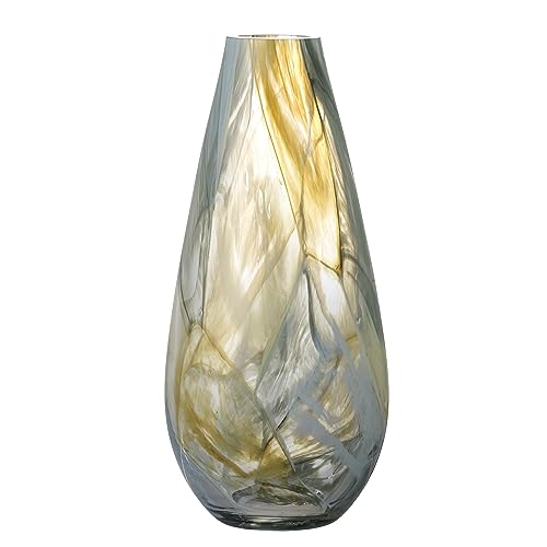 Bloomingville Lenoah Vase, Gelb, Glas von Bloomingville