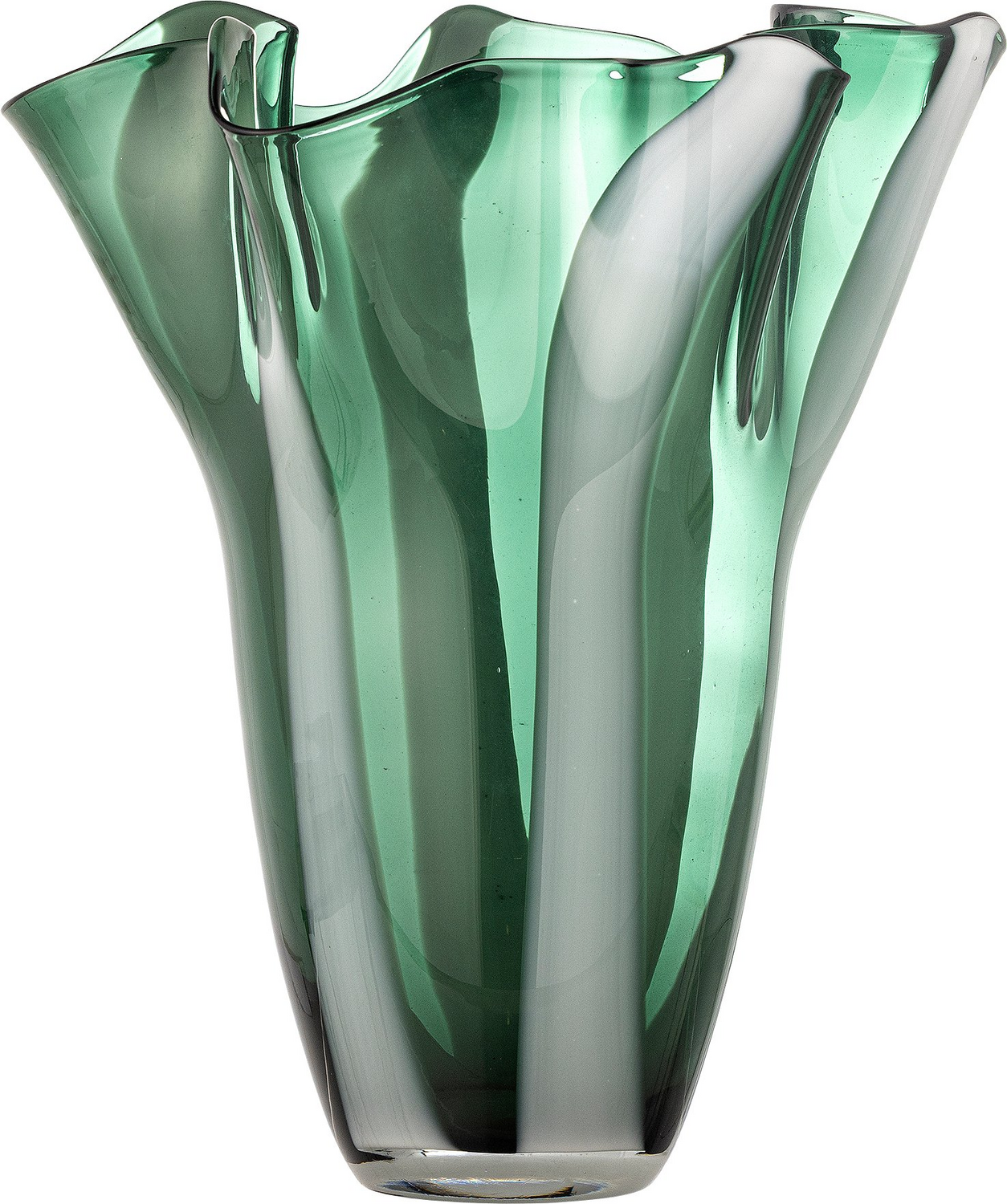 Bloomingville Lettice Vase Glas Blumentopf Deko Glasvase 32 Cm Grün B-Ware von Bloomingville