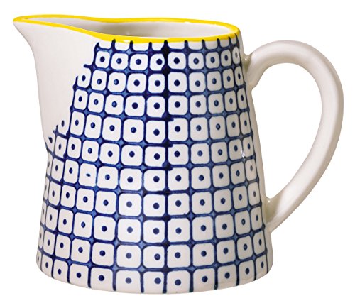 Bloomingville Milchkrug Carla Lapis Retro Sahnekännchen Kännchen kleine Kanne Ø 8,5 x H 8,5 cm, lapis blau, Keramik, fasst ca. 250 ml von Bloomingville