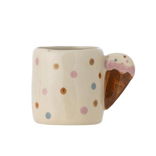 Bloomingville Mini Creamy Tasse, Natur, Steingut, D7,5xH7,5 cm, 255 ml von Bloomingville