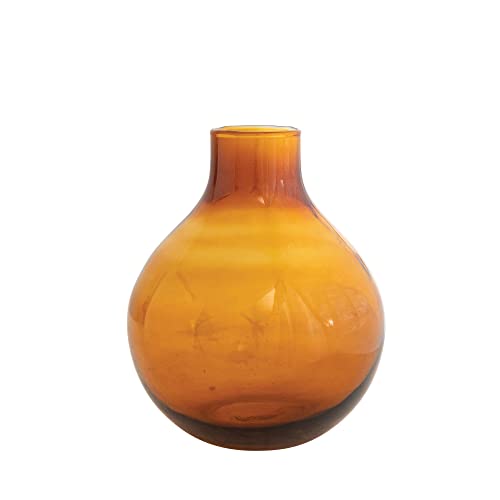 Bloomingville Minimalistisches Glas, bernsteinfarbene Vase von Bloomingville