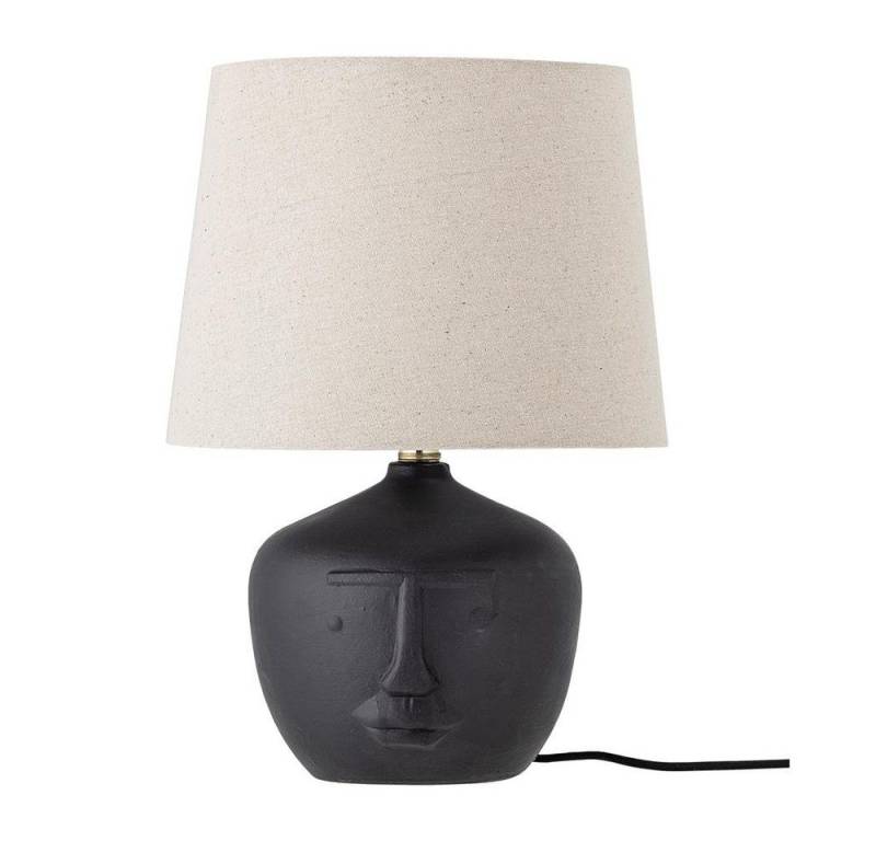 Bloomingville Nachttischlampe Matheo, Tischleuchte, Schwarz, Terracotta, mit Gesicht, dänisches Design von Bloomingville