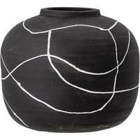 Bloomingville - Niza Vase, H 16,5 cm, schwarz von Bloomingville