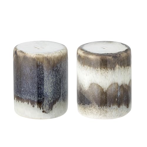 Bloomingville Paula Salz- und Pfefferset, Grau, Steingut, T5xH6 cm, Set, 5 ml von Bloomingville