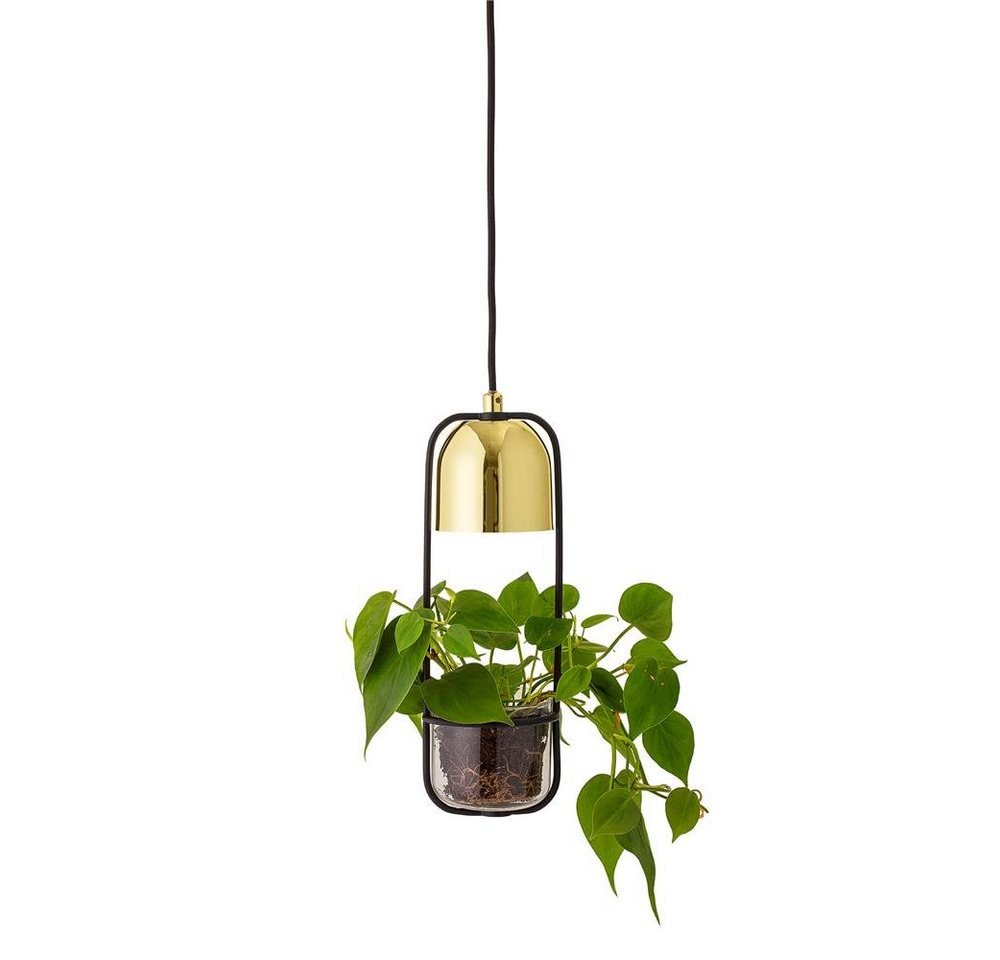 Bloomingville Pendelleuchte Pendant Lamp, gold, mit Blumentopf, Hängelampe, dänisches Design von Bloomingville