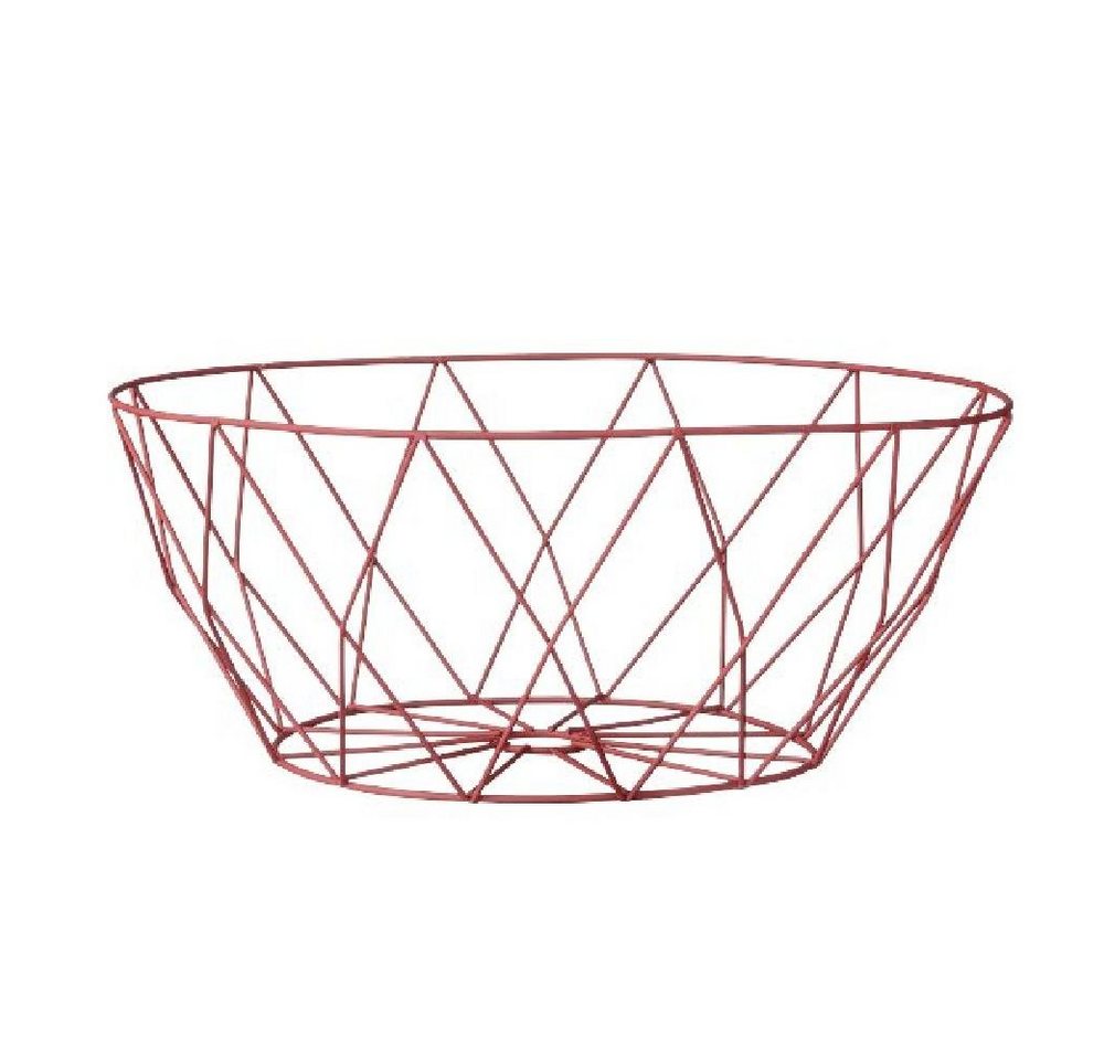 Bloomingville Servierschale Metallkorb Basket Rot von Bloomingville