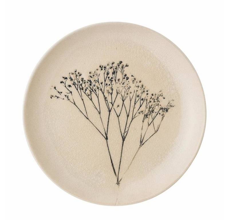 Bloomingville Speiseteller Bea Steingut Natur 22 cm, Blumenmotiv Dänisches Design Bloomingville Speiseteller Bea Steingut Natur 22 cm, Blumenmotiv Dänisches Design von Bloomingville