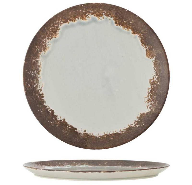Bloomingville Speiseteller Bloomingville Essteller PAULA Hellgrau Braun 26 cm von Bloomingville