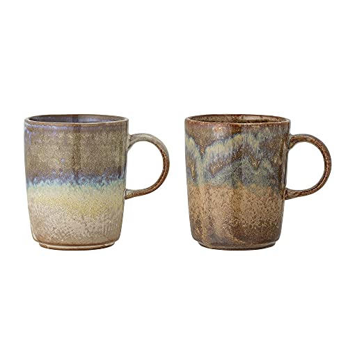 Bloomingville Tasse Dahlia, braun, Keramik, 2er Set von Bloomingville