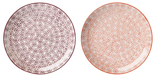 Bloomingville Teller Isabella Retro Dessertteller Frühstücksteller Vintage Kuchenteller rund ø 20 cm, Lavendel rot, Keramik, 2er Set Bloomingville Teller Isabella Retro Dessertteller Frühstücksteller Vintage Kuchenteller rund ø 20 cm, Lavendel rot, Keramik, 2er Set von Bloomingville