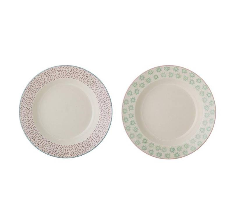 Bloomingville Teller Patrizia Nudelteller 2er Set, Durchmesser 25 cm, aus Steingut, Pastateller, Suppenteller, tiefe Teller, dänisches Design Bloomingville Teller Patrizia Nudelteller 2er Set, Durchmesser 25 cm, aus Steingut, Pastateller, Suppenteller, tiefe Teller, dänisches Design von Bloomingville