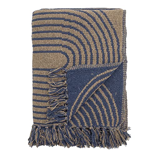 Bloomingville - Tiffanie Überwurf – Blau recycelte Baumwolle (82054471) von Bloomingville
