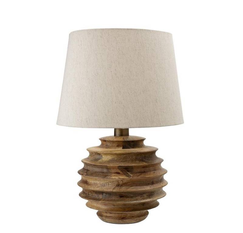 Bloomingville Tischleuchte Svale, Tischlampe Natur Mangoholz 38,5 cm Dekolampe dänisches Design von Bloomingville