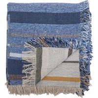 Bloomingville - Toscana Decke 160 x 130 cm, blau / natur von Bloomingville