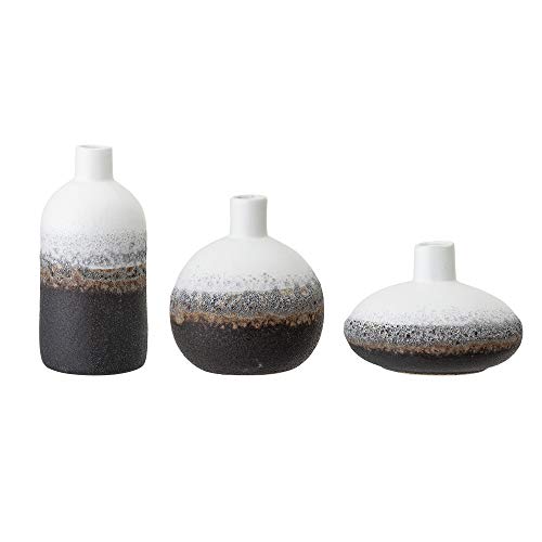 Bloomingville Vase, schwarz, Keramik, 3er Set von Bloomingville