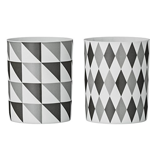 Bloomingville - Votivkerzenhalter, Teelichthalter - 2er Set - Geometrie - Porzellan -27200063 Bloomingville - Votivkerzenhalter, Teelichthalter - 2er Set - Geometrie - Porzellan -27200063 von Bloomingville