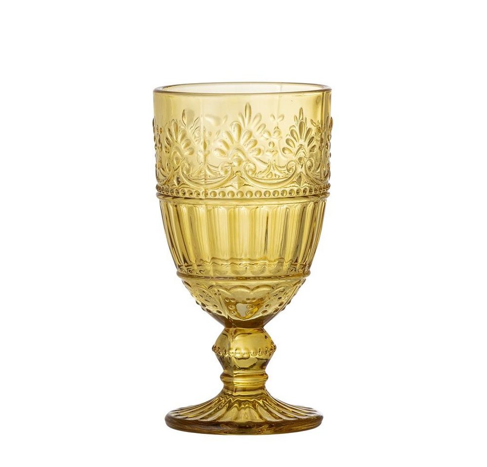 Bloomingville Weinglas Feyza, Glas, in Gelb 205ml Weißweinglas von Bloomingville