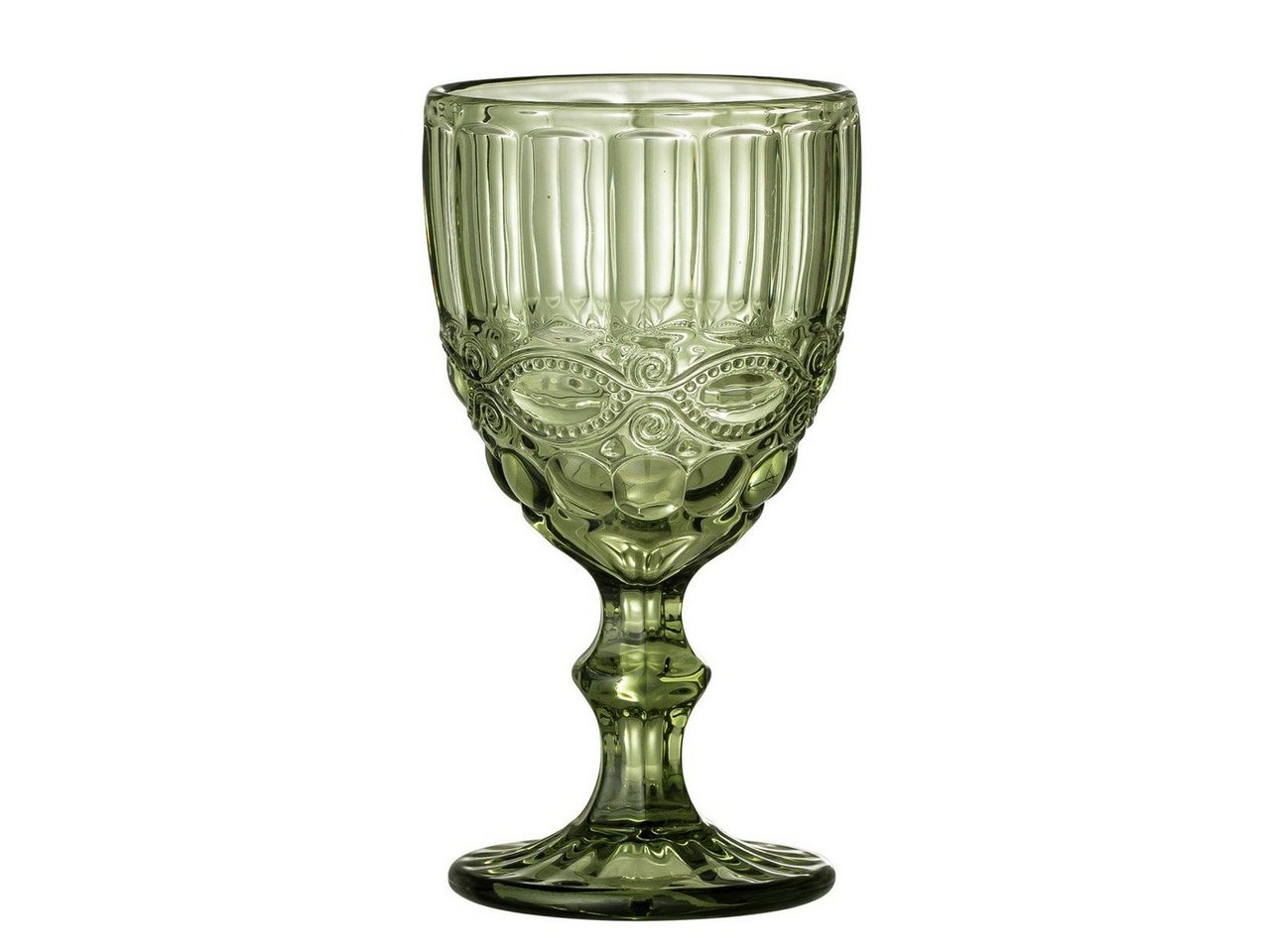 Bloomingville Weinglas Florie, Glas, Grün H:17cm D:9cm Glas von Bloomingville