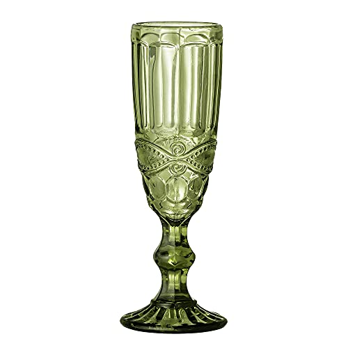 Bloomingville Weinglas Florie, grün, Glas, 4er Set von Bloomingville