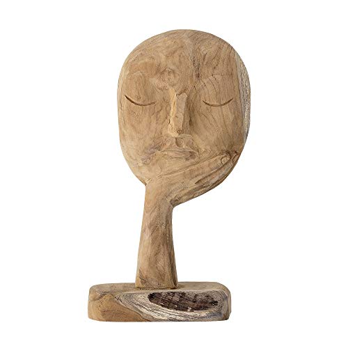 Bloomingville Zierstück, dekorativer Kopf, natur, recyceltes Holz von Bloomingville
