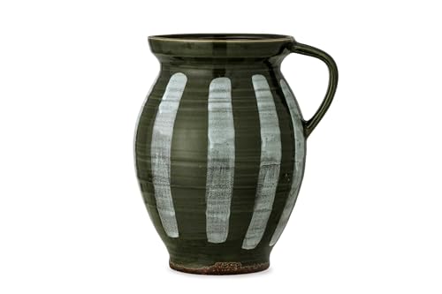 Frigg Vase, Grün, Steingut von Bloomingville