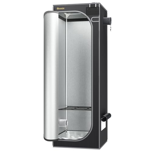 Bloomint Growzelt 60 x 60 x 180 cm Anbauzelt 2.0, Stabiler Stoff, Hochreflektierendes Diamantmuster Grow Tent von Bloomint