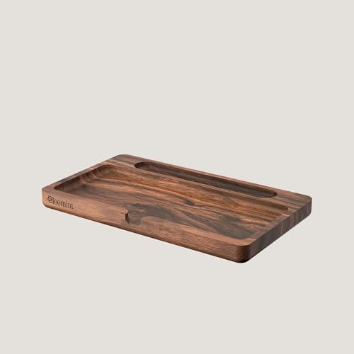 Bloomint Walnussholz-Tablett – Handgefertigt, 100% Massivholz, geölte Oberfläche – Hochwertiges Tablett & Ablage (24x14 cm) von Bloomint