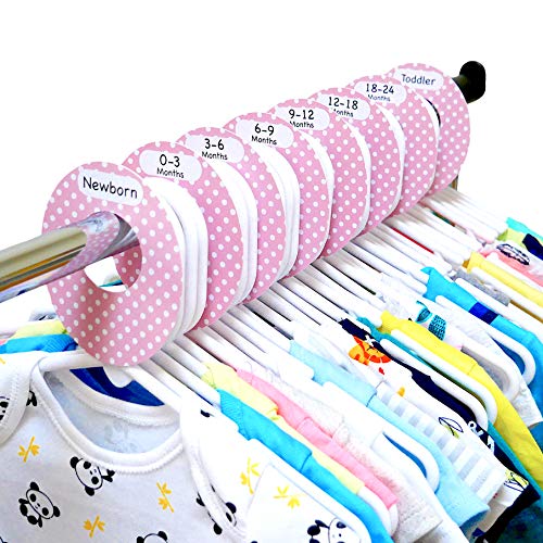 Bloomsworld 8 Baby Kleiderschrank Größentrenner, Baby Kleidergrößen Trenner von Neugeboren bis Kleinkind, Pink für Mädchen und Jungen Bloomsworld 8 Baby Kleiderschrank Größentrenner, Baby Kleidergrößen Trenner von Neugeboren bis Kleinkind, Pink für Mädchen und Jungen von Bloomsworld