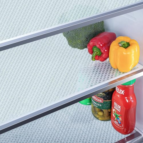 Bloss Kühlschrankeinlagen, leicht zu reinigende Kühlschrankeinlagen, Kühlschrankeinlagen für Glasregale, waschbar, Regaleinlagen für Küchenschränke (Raster, 30,5 x 198,1 cm) von Bloss
