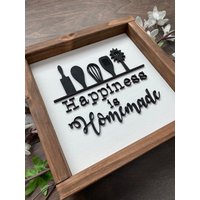 Happiness Is Homemade Holzschild | Bauernhausstil Happiness Is Homemade Holzschild | Bauernhausstil von BlossomHillBoutique