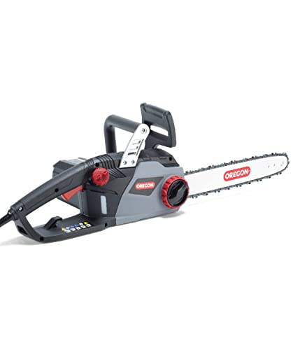 Oregon 2400W Kabelgebundene Elektro-Kettensäge mit 16 Zoll (40 cm) Führungsschiene, ControlCut Sägekette, rückschlagarme Motorsäge, mit automatischem Ölsystem, 3 Jahre Garantie (CS1400) von Oregon
