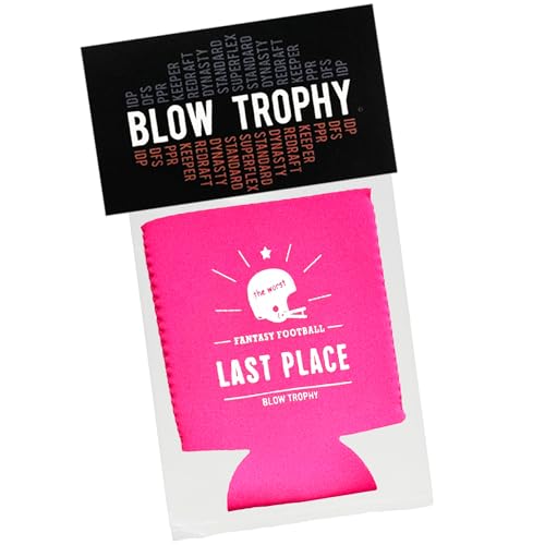 Blow Trophy Fantasy Football Punishment Can Cooler, Funny Last Place Loser Toilet Bowl Draft Party Gag Gift, Bright Pink Drink Sleeve von Blow Trophy