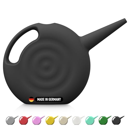 Blowmold.Design Gießkanne in Schwarz – 2 Liter Giesskanne Robust für Innen und Außen - Perfekt für Zimmerpflanzen & Garten von Blowmold.Design
