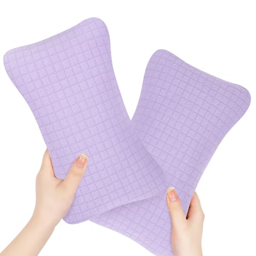 Blublu Park Mini-Kissen zum Schlafen, 11"x7" kleines nickerchen Kissen für Kleinkinder, Nacken, Handgelenk, Lendenwirbelsäule und Knie, Haustierkissen (Lila - 2 Stück) von Blublu Park