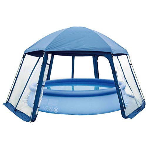 Blue Bay Poolzelt mit Seitenwänden Pooldach Pool Dach Poolüberdachung Poolabdeckung Partyzelt Gartenpavillion Poolpartyzelt Aufstellpool Blau 520x600x280 cm von Blue Bay